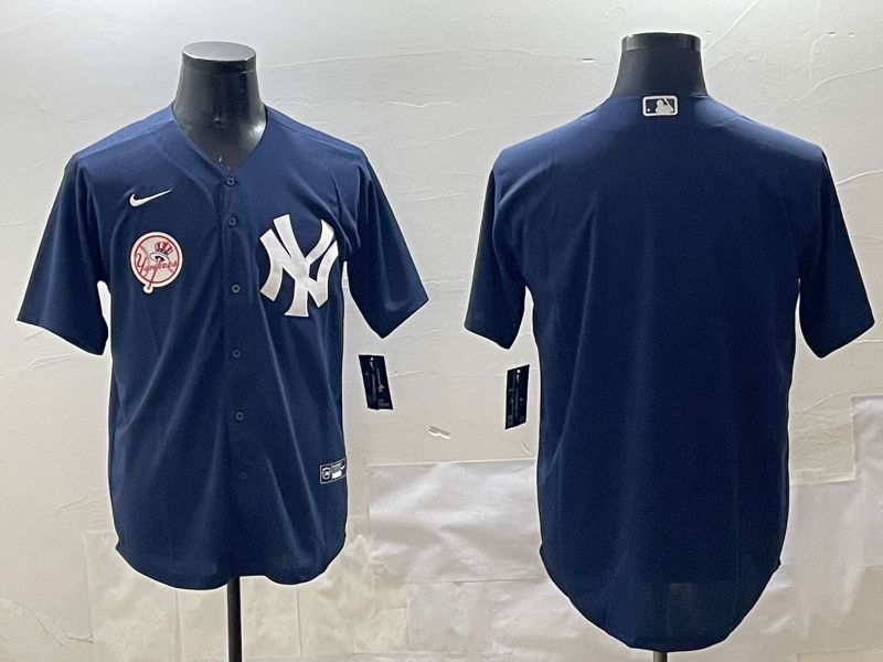 Men New York Yankees Blank Black Game 2025 Nike MLB Jersey style 2